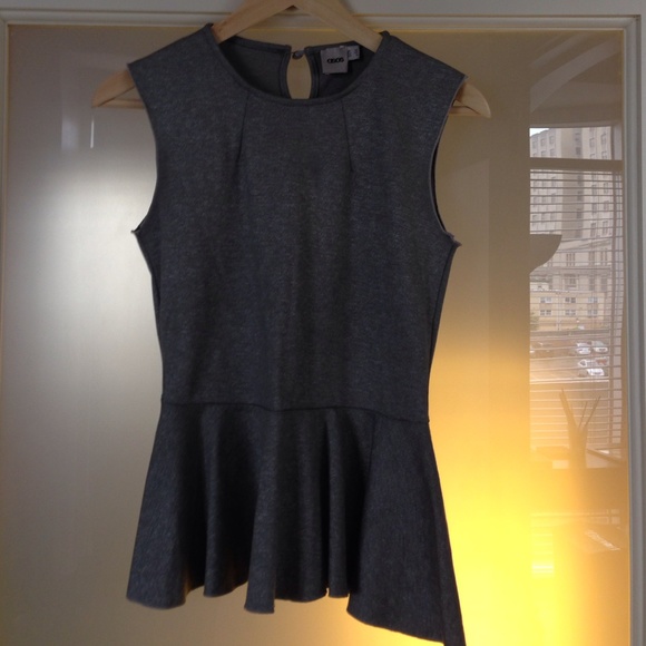 Silver Peplum top