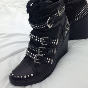 Michael Kors Studded Wedge Sneakers