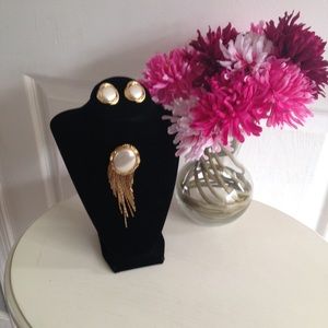 Vintage Earrings and Brooch Pin Set