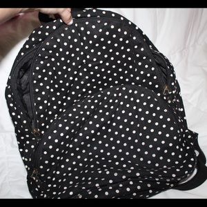 Backpack with polka dots
