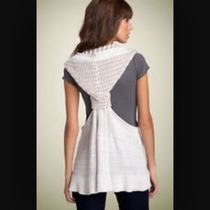 Free People 🌑 Charcoal racerback knit vest 🌑