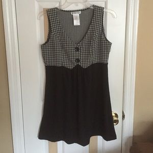Black houndstooth long shirt