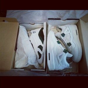 Air Jordan Retro 4 and 14 Forest Green ($270)