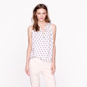 J Crew Sera Top in Traced Medallion
