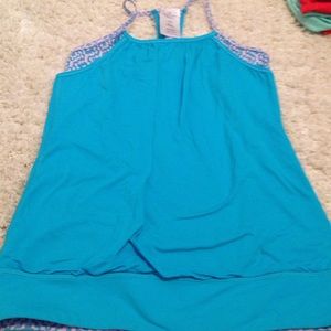 Blue Ivivva Top w/ built in sports bra