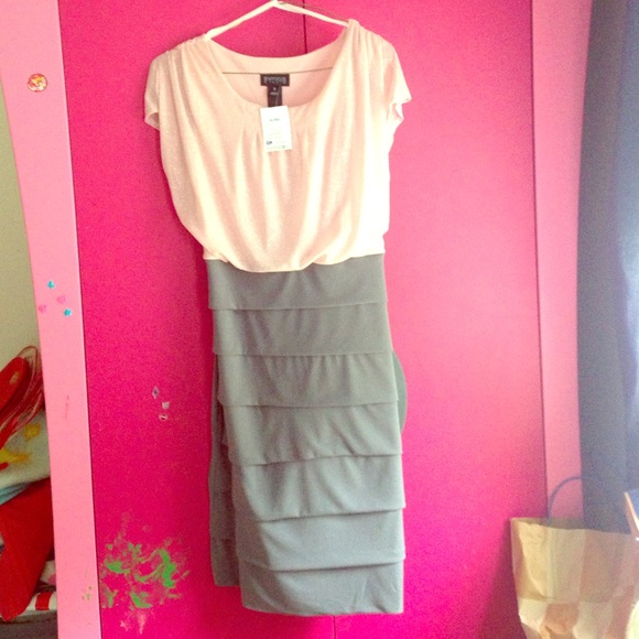 Pink and Grey Glitter Dress