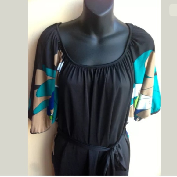 Brand new black dress with multicolor print - Picture 2 of 4