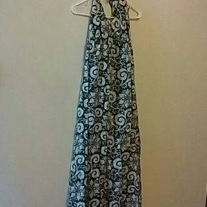 OLD NAVY FLORAL HALTER MAXI DRESS