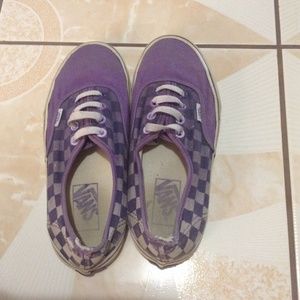 Purple checkered vans