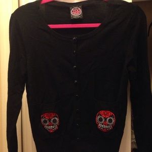 Too Fast Sugar skull cardigan