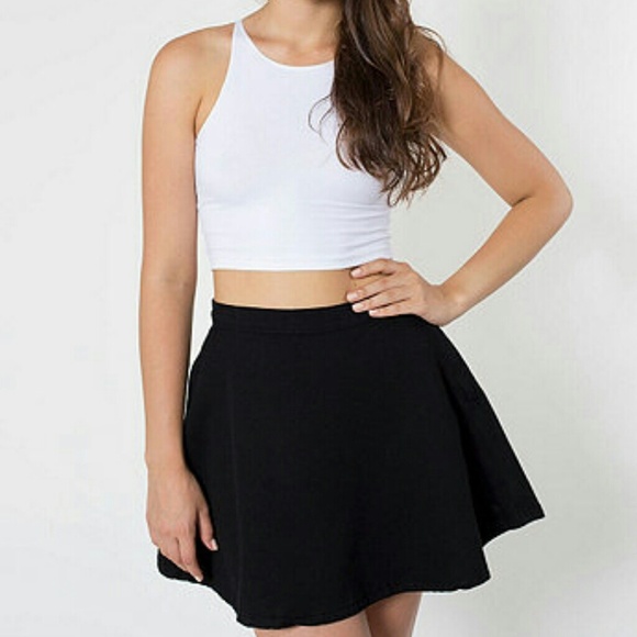 American Apparel black denim circle skirt