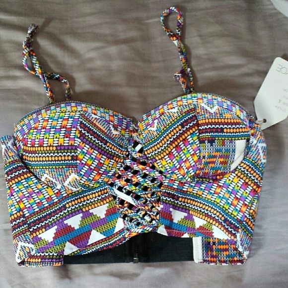 Tribal print crop top