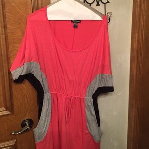 Pink/grey/ black dress/ coverup