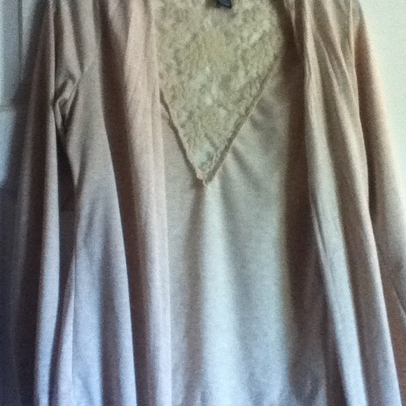 Beige long sleeve cardigan