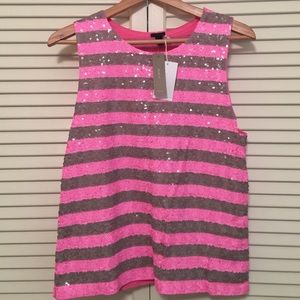 J.Crew sequin party top, size L