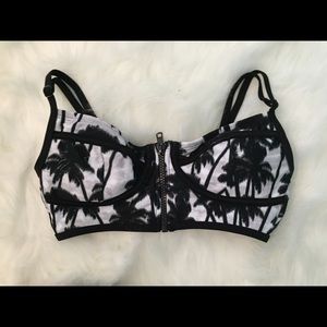Zip Up Bathing Suit Top