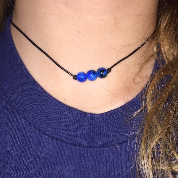 blue tie dye choker - Picture 1 of 2