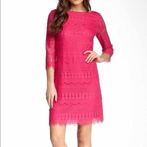 Hot pink Eliza J lace dress