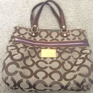 Coach poppy tote