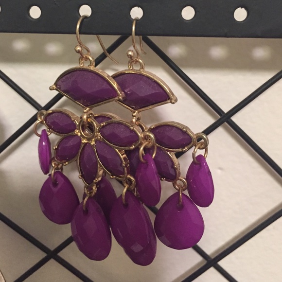 Purple earrings