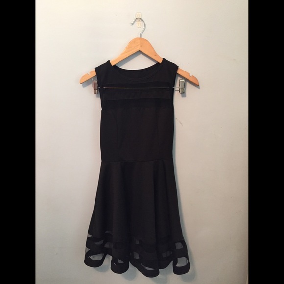 Little Black Dress with Mesh Details