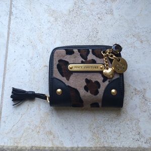 Juicy Couture Leopard velour print wallet