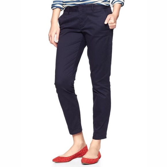 Gap Skinny Mini Khaki Crop Pant size 00 petite