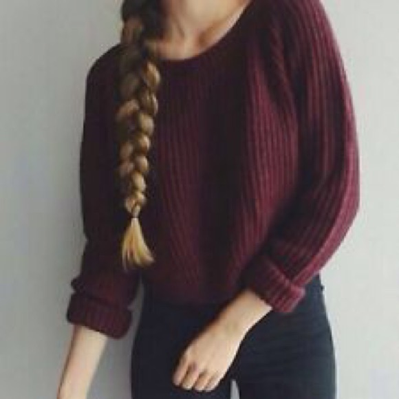 Grey brandy crop sweater