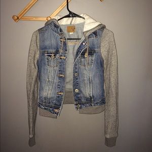 Denim Vested Hoodie
