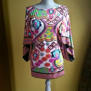 Trina Turk Marrakesh swim cover up top retro mod