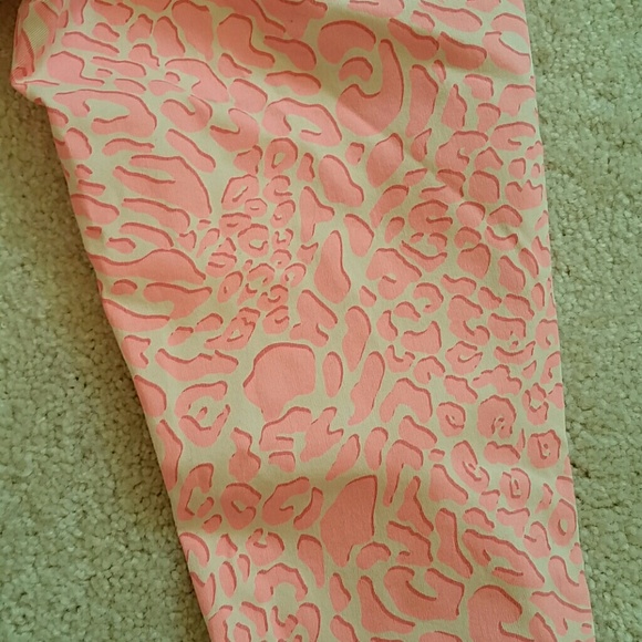 Neon coral leopard print Jeggings - Picture 3 of 3