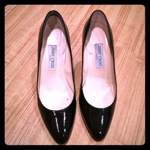 Jimmy Choo patent leather black pumps