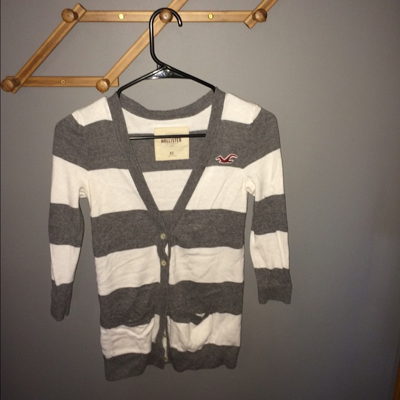 3/4 Sleeve Striped Cardigan
