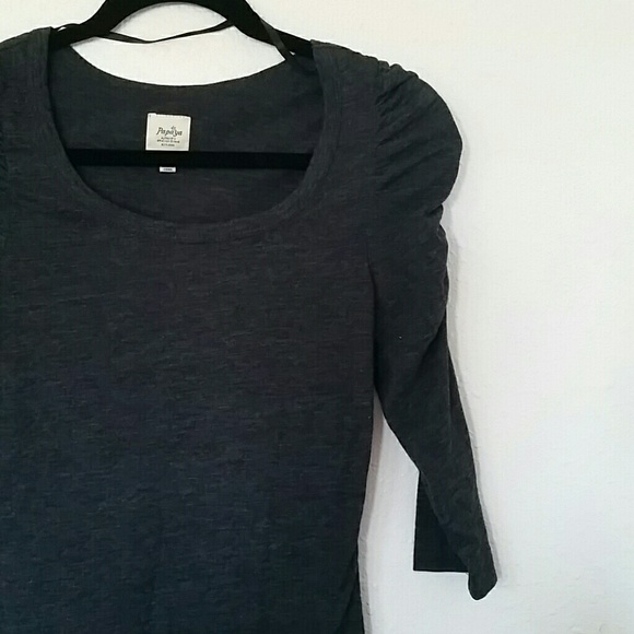 Dark Grey Ruched Sleeve Dress
