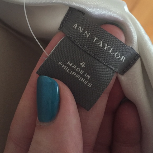 Ann Taylor Blue & White Silk Dress - Picture 4 of 4