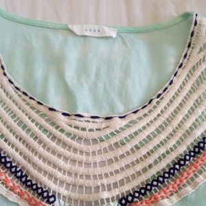 Crochet and open back top