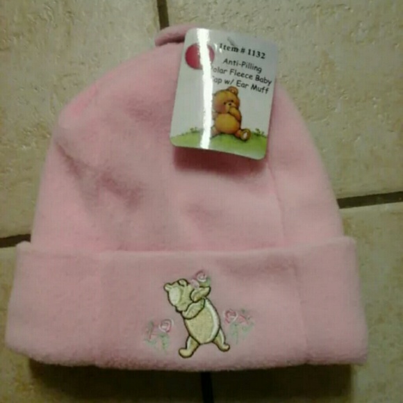NWT OS Baby Girl Newborn Pooh Hat Ear Muff