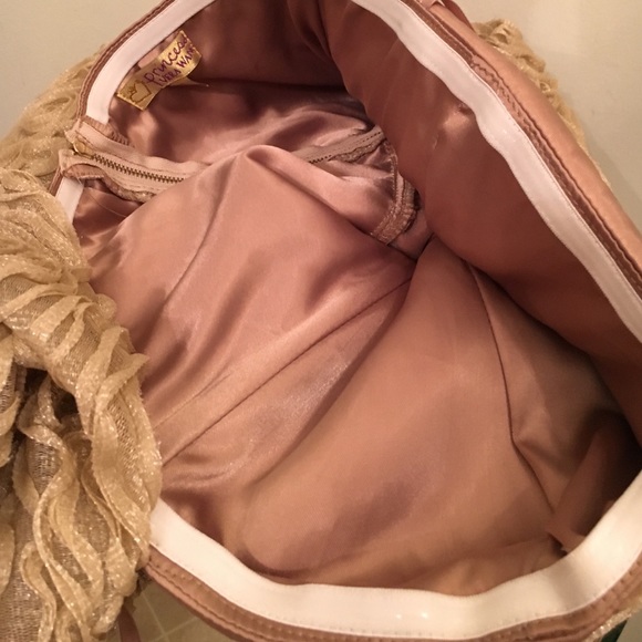 🏆HP🏆Champagne roses lace swing dress semi-formal - Picture 3 of 4