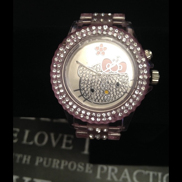 ⌚️Pink Rhinestone Hello Kitty Watch (Lights Up!)💡