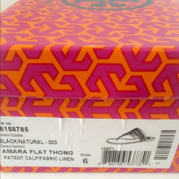 *SOLD*NIB Tory Burch Amara Leather Flat  Sandals - Picture 4 of 4