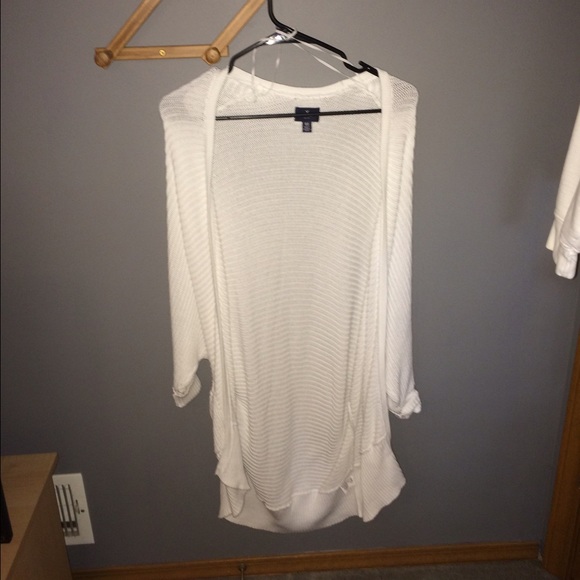 Maxi White Knit Cardigan