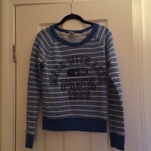 PINK blue/white crew neck