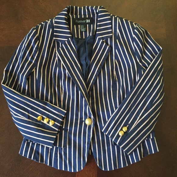 Forever 21 Jackets & Blazers - Forever 21 Blue Pink White Blazer