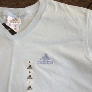 Adidas Women's V-neck Emb Logo Tee-shirt
