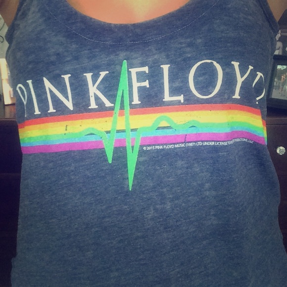 Chaser Tops - Chaser PINK FLOYD sapphire heathered blue tank