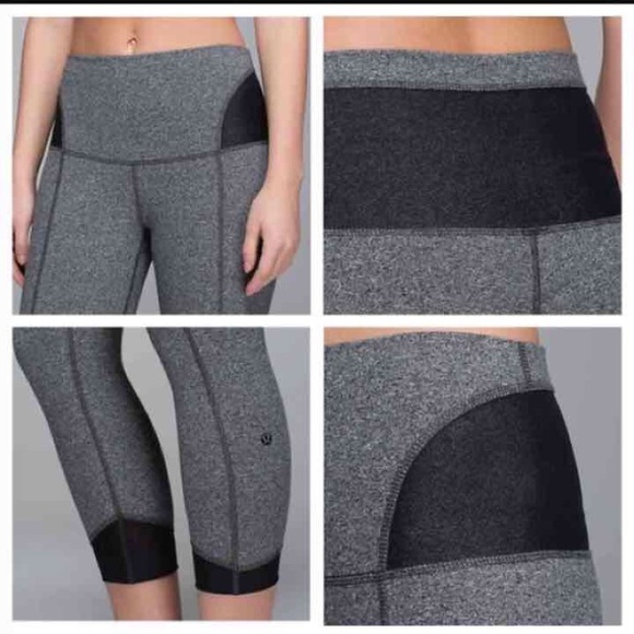 🌟sold Lululemon mesh Devi yoga crop sz 4 - Picture 2 of 3