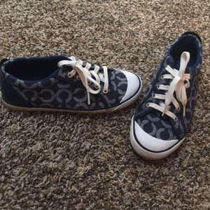 Blue coach tennis shoes