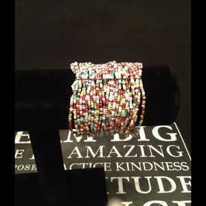 Multicolor Beaded Stretch Bracelet