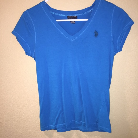 Blue polo shirt