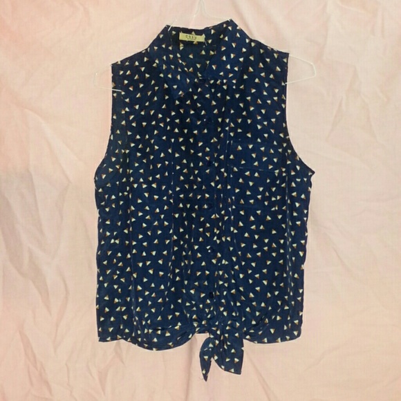 Blue button up vintage tank top, sz 8